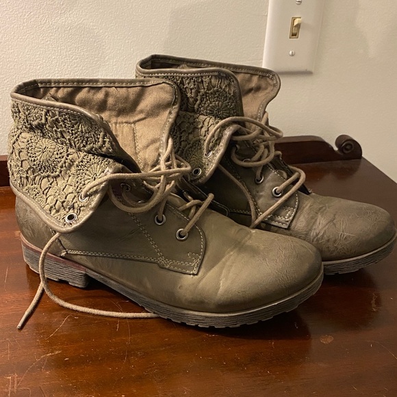 Shoes Army Green Combat Boots Poshmark